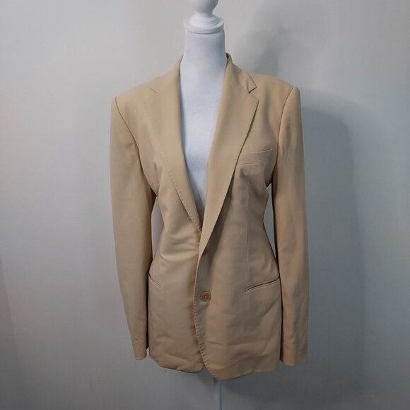 Vintage Ralph Lauren Black Label Wool Blend Slim Fit Blazer Size 12 - Picture 7 of 13